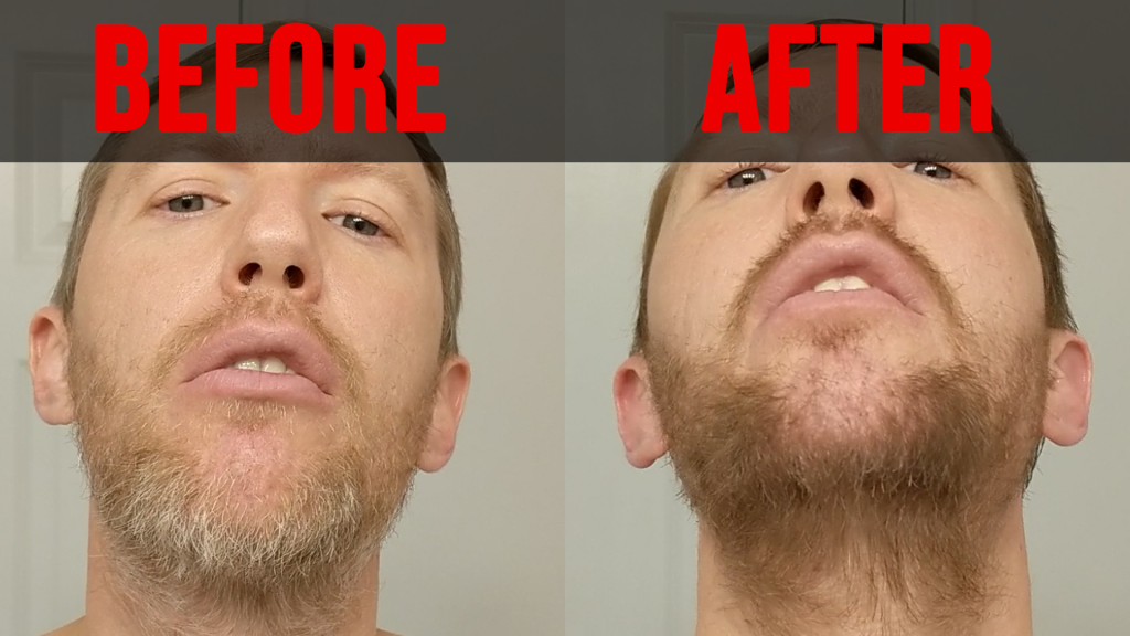 Simpler hair color for men BEARD before and after 